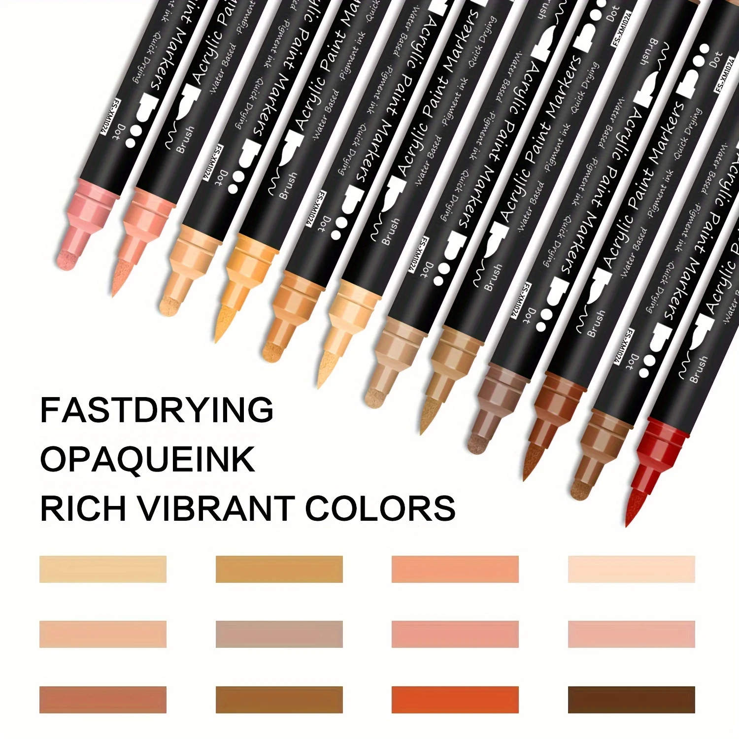 Rotuladores de tonos de piel para niños – Set 12 colores doble punta - imagen 5