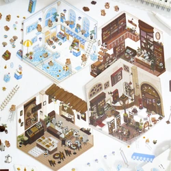 Pegatinas decorativas 3D miniatura para habitación infantil