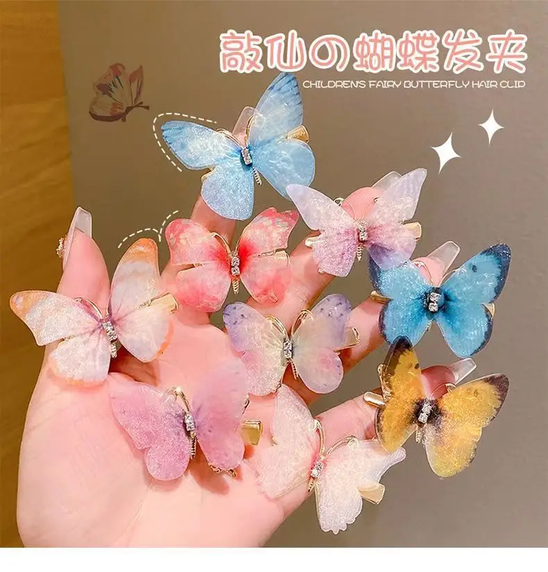 Pinzas de mariposa coloridas para niña – Horquillas decorativas pelo - imagen 2