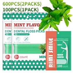 Púas de hilo dental con menta portátiles para higiene bucal infantil