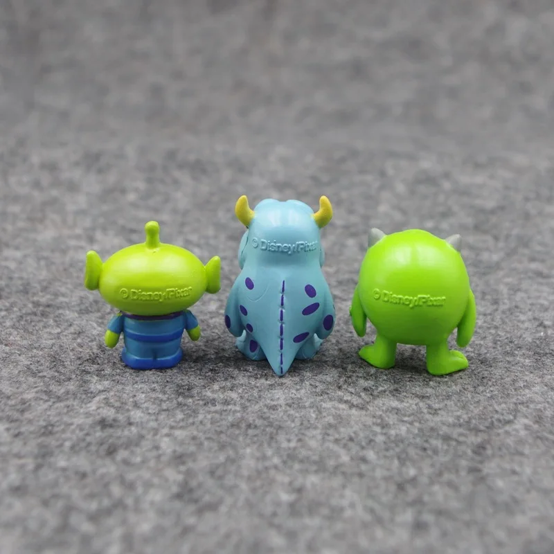 Mike Wazowski Toy Story MrQ Sulley figuras de acción muñecas decoración de escritorio juguetes calientes de tres ojos adornos de coche decoración de pasteles - imagen 3
