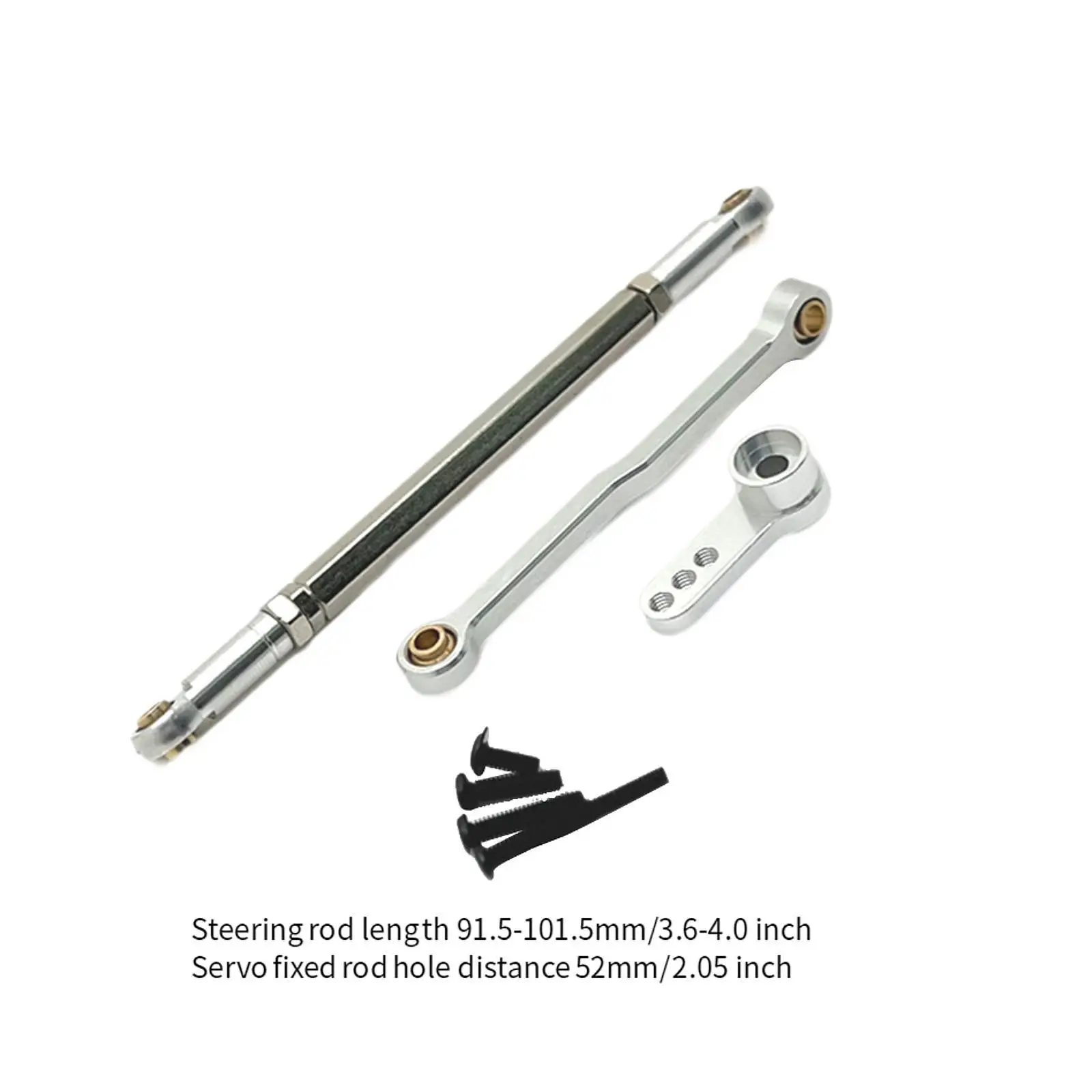 Servo Link Rod with Mounting Screws Metal Steering Rod for 1/12 MN82 MN168