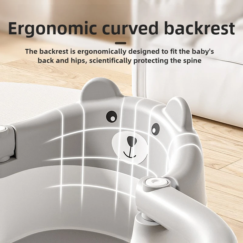 Silla de baño antideslizante para niños de más de 3 meses, asiento de ducha para niños pequeños con soporte para bañera, banco de bañera seguro para bebés - imagen 2