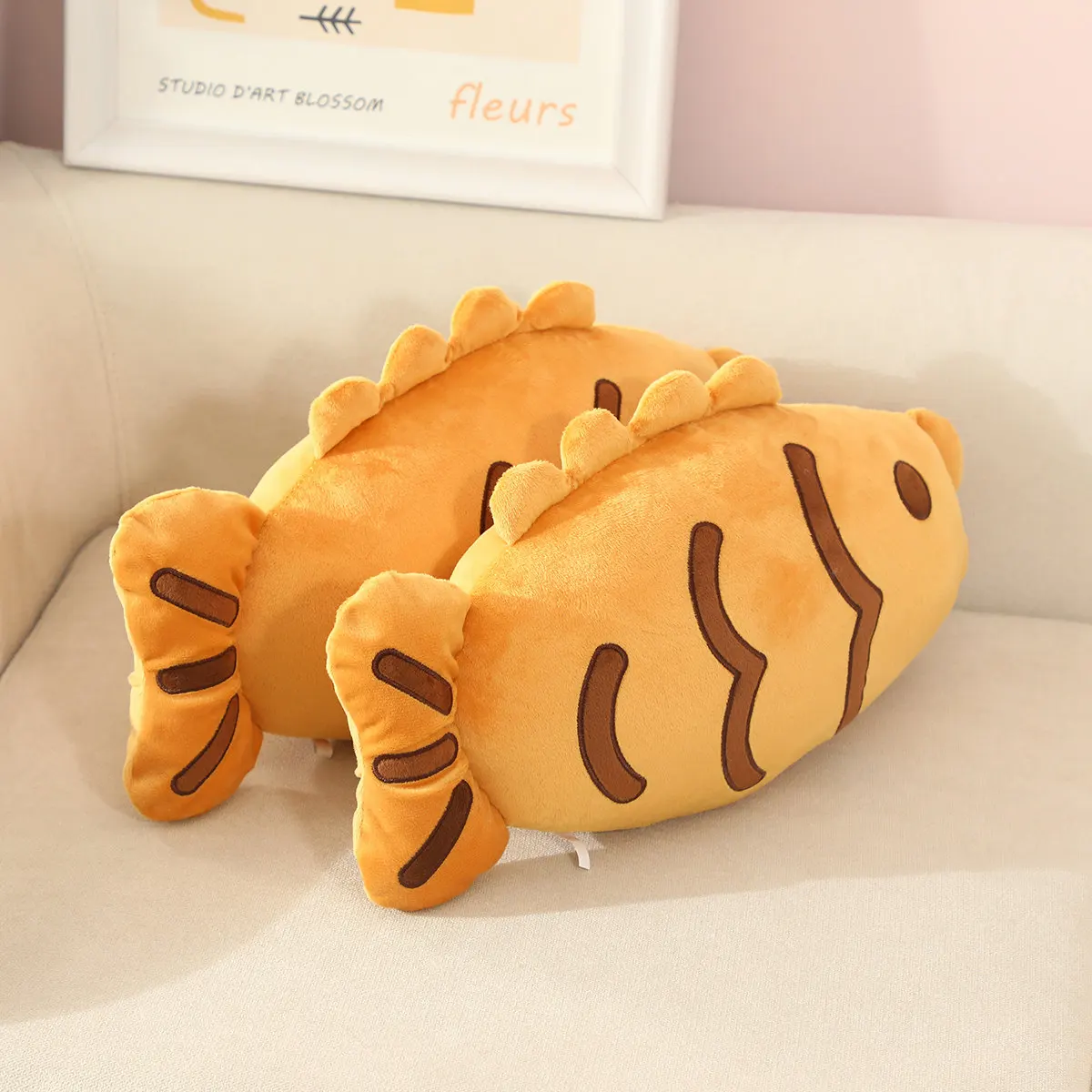 Almohada de felpa pez pargo amarillo estilo taiyaki - imagen 5