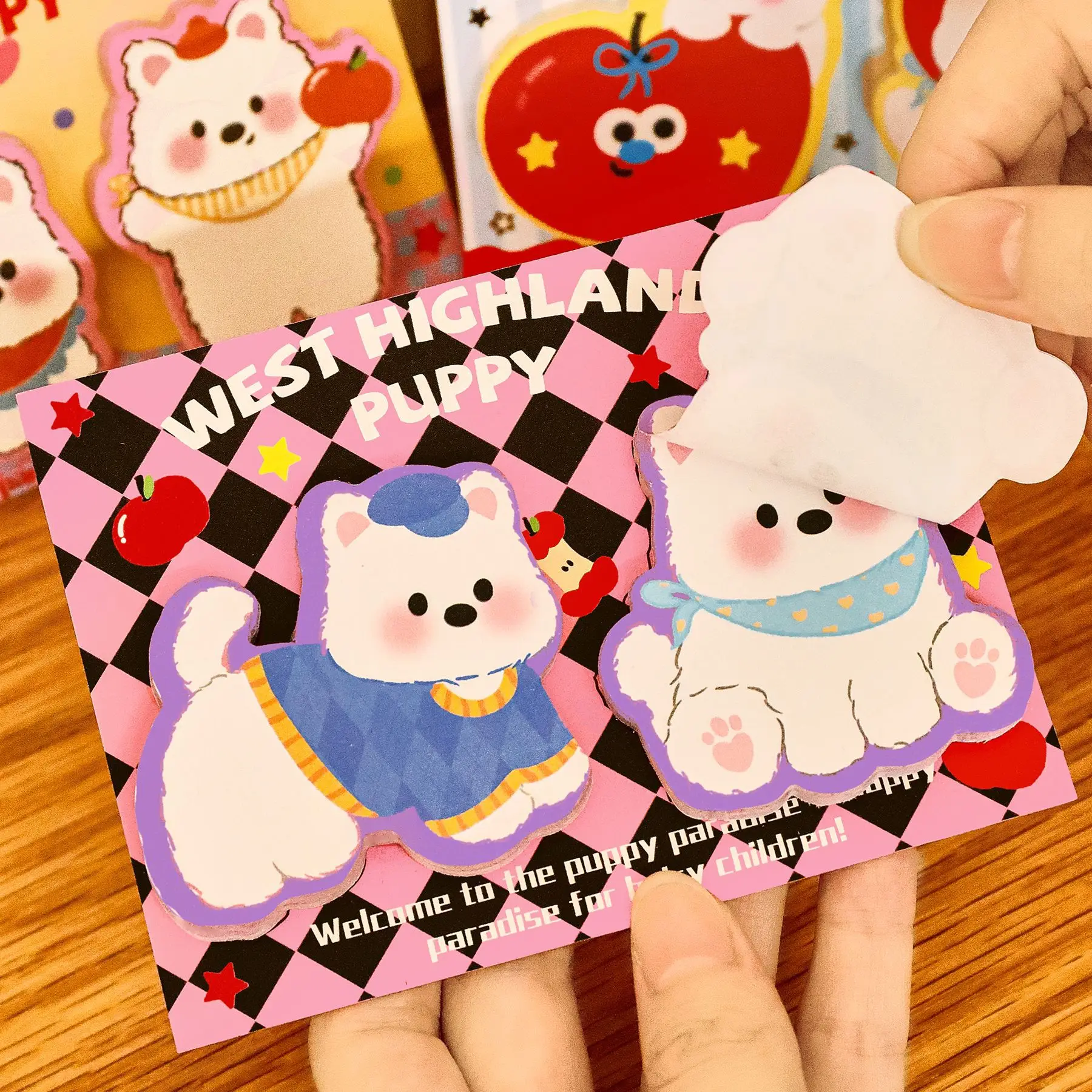 Notas adhesivas de cachorro con dibujos animados – Bloc reutilizable - imagen 4