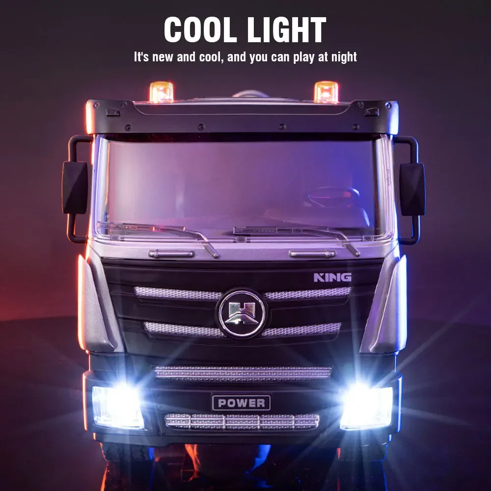 Huina 1316 2,4G 1/18 coche RC de aleación 9CH vehículos urbanos de eliminación de polvo con Control remoto en aerosol camión Spray saneamiento juguetes de ciudad - imagen 3