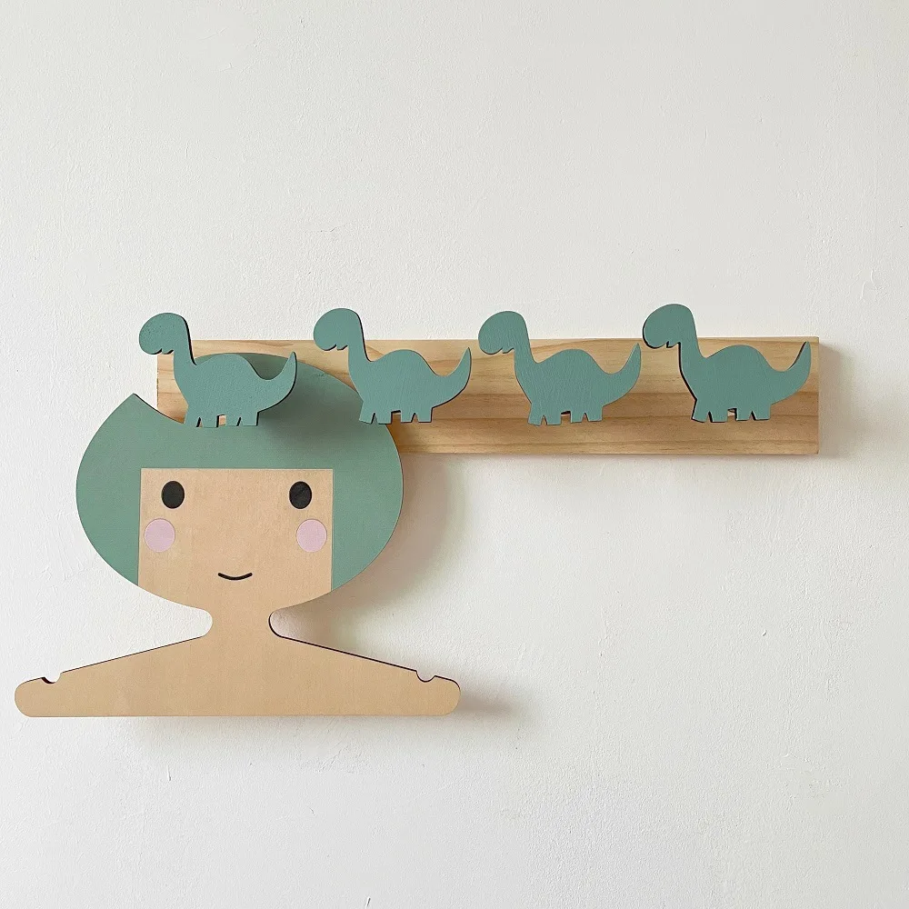 Ganchos montados en la pared, estante de almacenamiento de dibujos animados, toalla de baño, colgador de sombrero, llavero decorativo para dormitorio, perchas para ropa y abrigos, 1 ud. - imagen 3