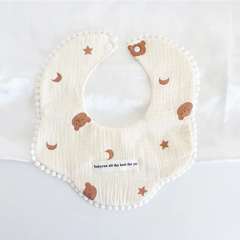 Paquete de 3 uds. De babero de gasa de algodón para niña, toalla de baba espinal, paños para eructar con estampado Floral, babero impermeable, accesorios para bebés - imagen 4