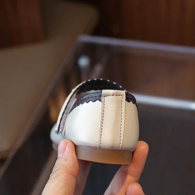 2025 zapatos para niñas primavera otoño zapatos de princesa para niñas fiesta boda niñas Oxfords zapatos de cuero PU negro, blanco - imagen 5