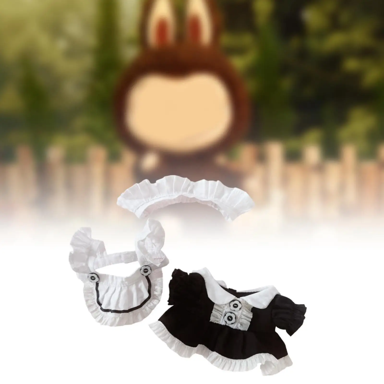 Plush Doll Maid Outfit Cosplay Costume Make Your Own Dolls for 7.87inch Doll