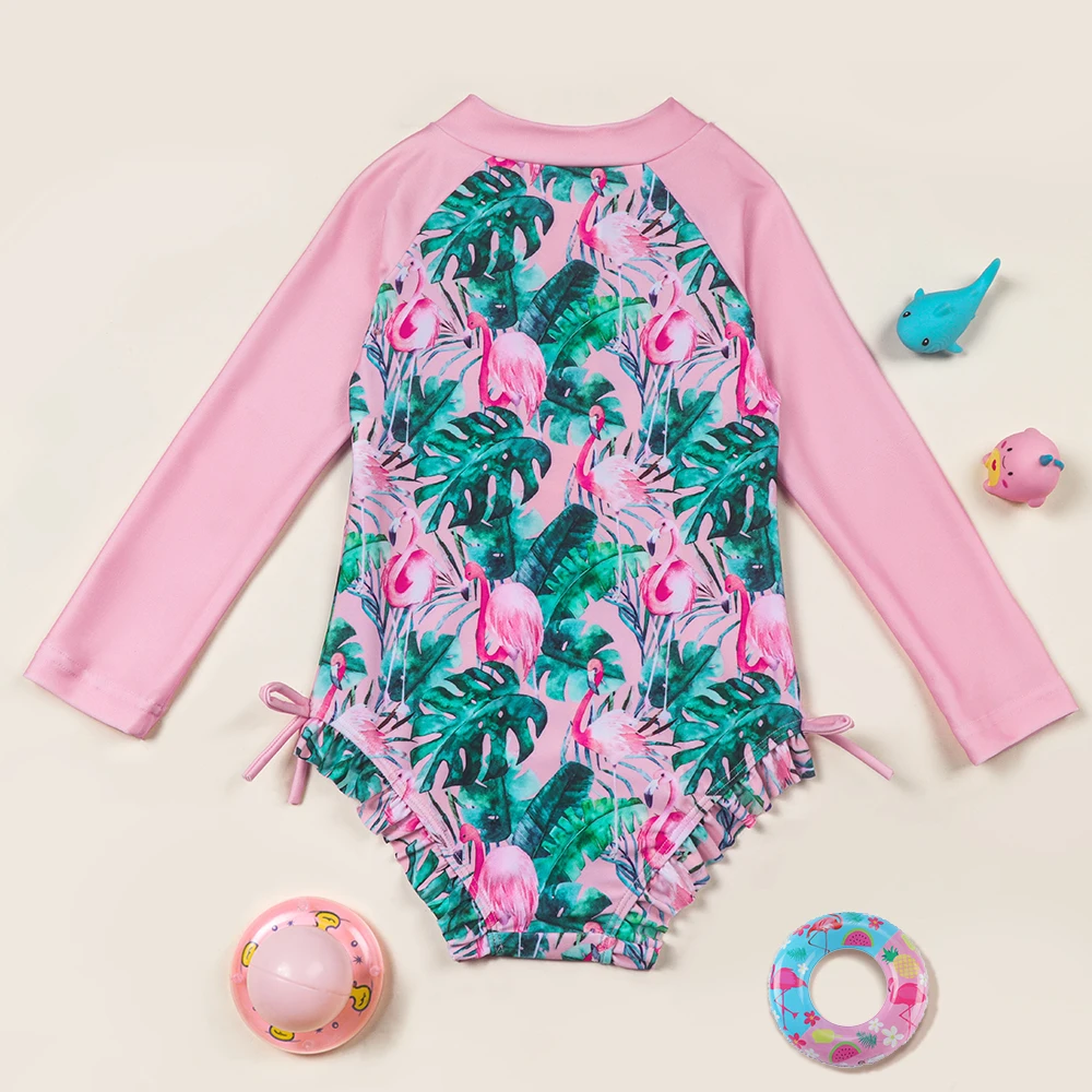 Traje de baño flamenco manga larga para niños y niñas - imagen 2