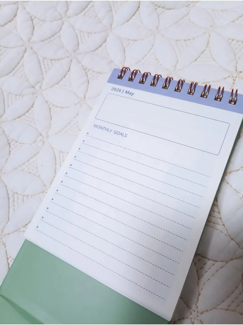 Calendario de escritorio lindo 2026: mini planificador, decoración bonita de oficina, adorable compañero de estudio para niñas/estudiantes - imagen 3