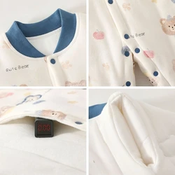 Mono de algodón para recién nacido – Cálido manga larga unisex