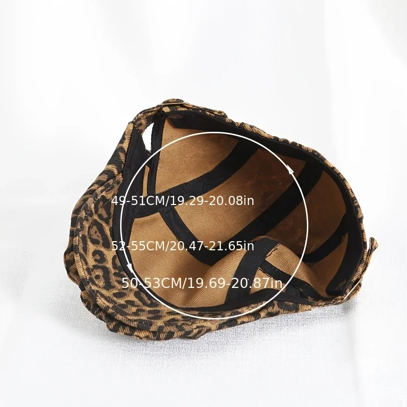 Gorros de otoño para niños y niñas, boina Retro de leopardo para bebé, gorro coreano de moda para primavera, accesorios para niños, accesorios para fotos de viaje - imagen 5