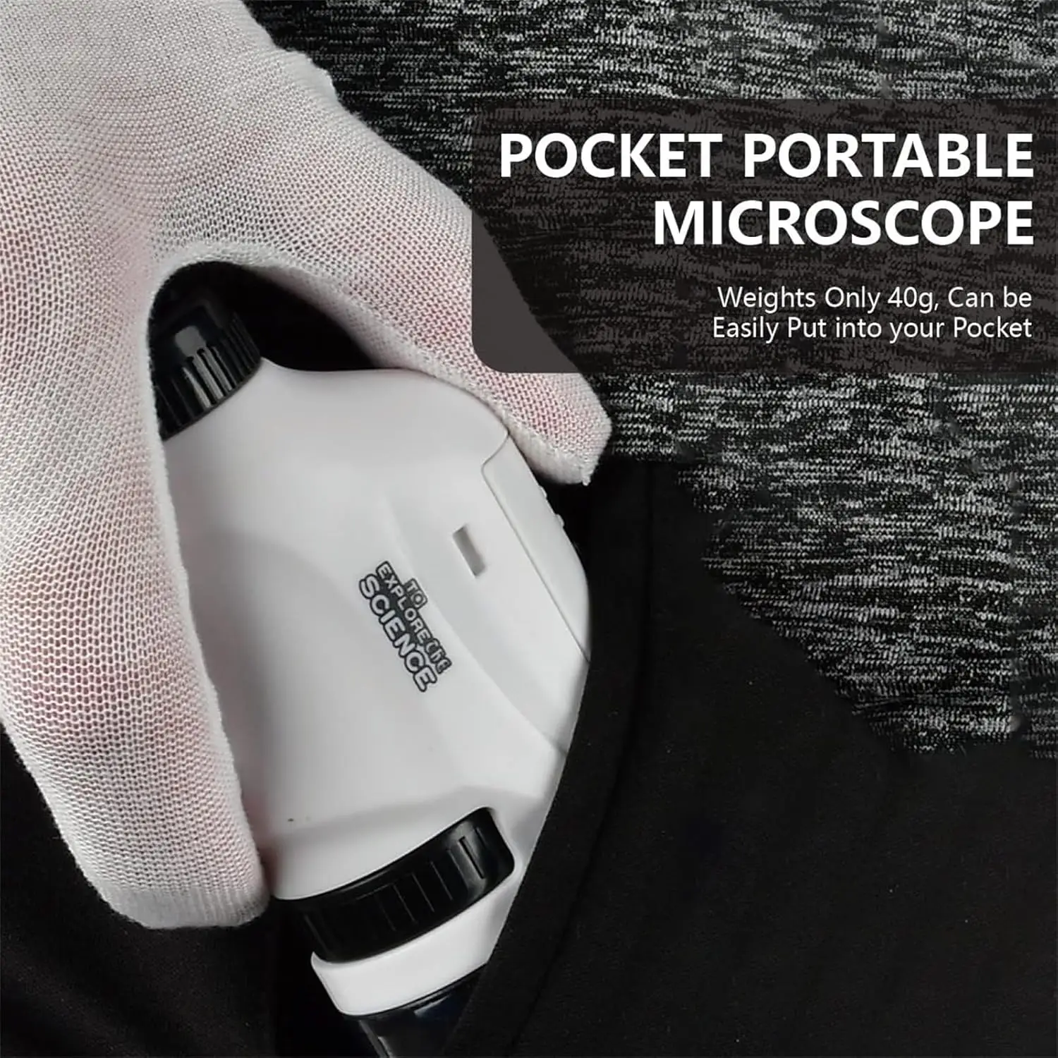 Microscopio portátil de mano, Mini conjunto de equipo de experimentos científicos para estudiantes de escuela primaria y secundaria, juguete para regalo - imagen 4