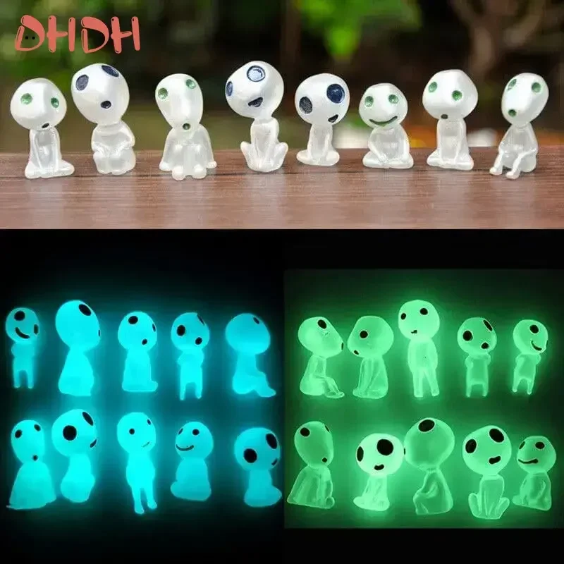 10 Uds. Decoración de paisaje en miniatura, elfos luminosos, estatua luminosa decorativa para jardín al aire libre, decoración de paisaje de pecera