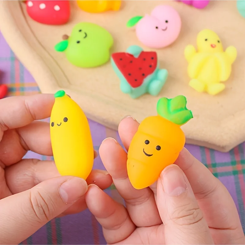 Juego de juguetes blandos de Mochi para niños y adultos, minipaquete de frutas para apretar, alivio del estrés, ansiedad, regalo de cumpleaños, 1-24 piezas - imagen 4