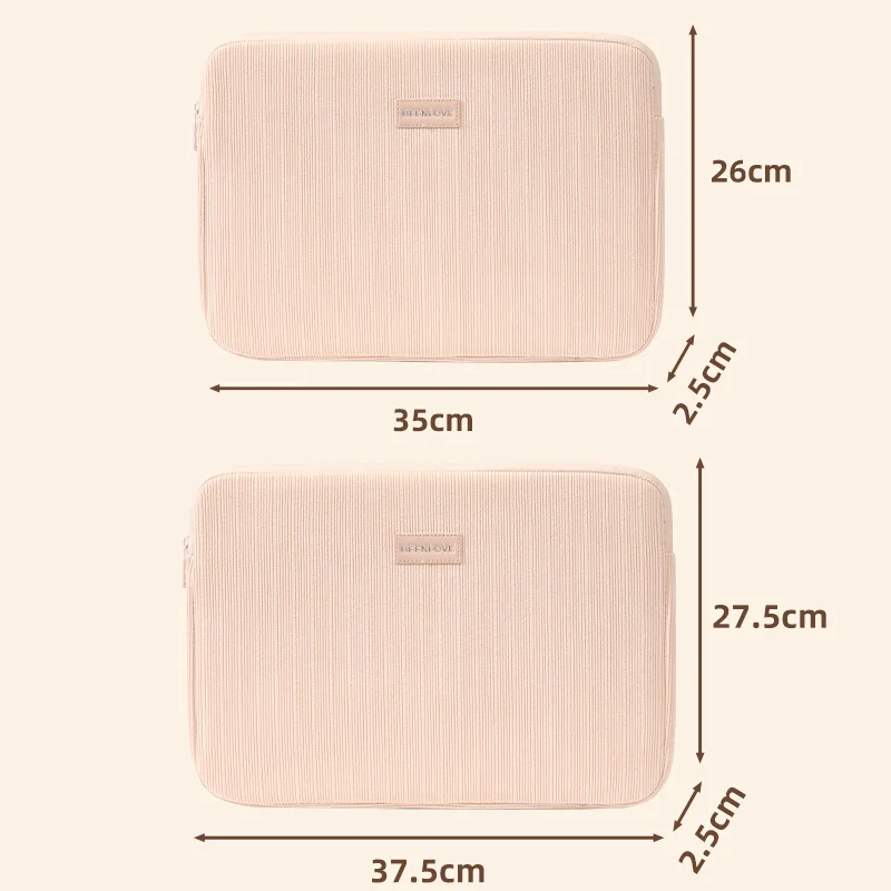 Bolsa impermeable para ordenador portátil, funda para tableta de 14/15,6 pulgadas para MacBook Air Pro Xiaomi, funda para ordenador, bolsa con forro para tableta de pana - imagen 4