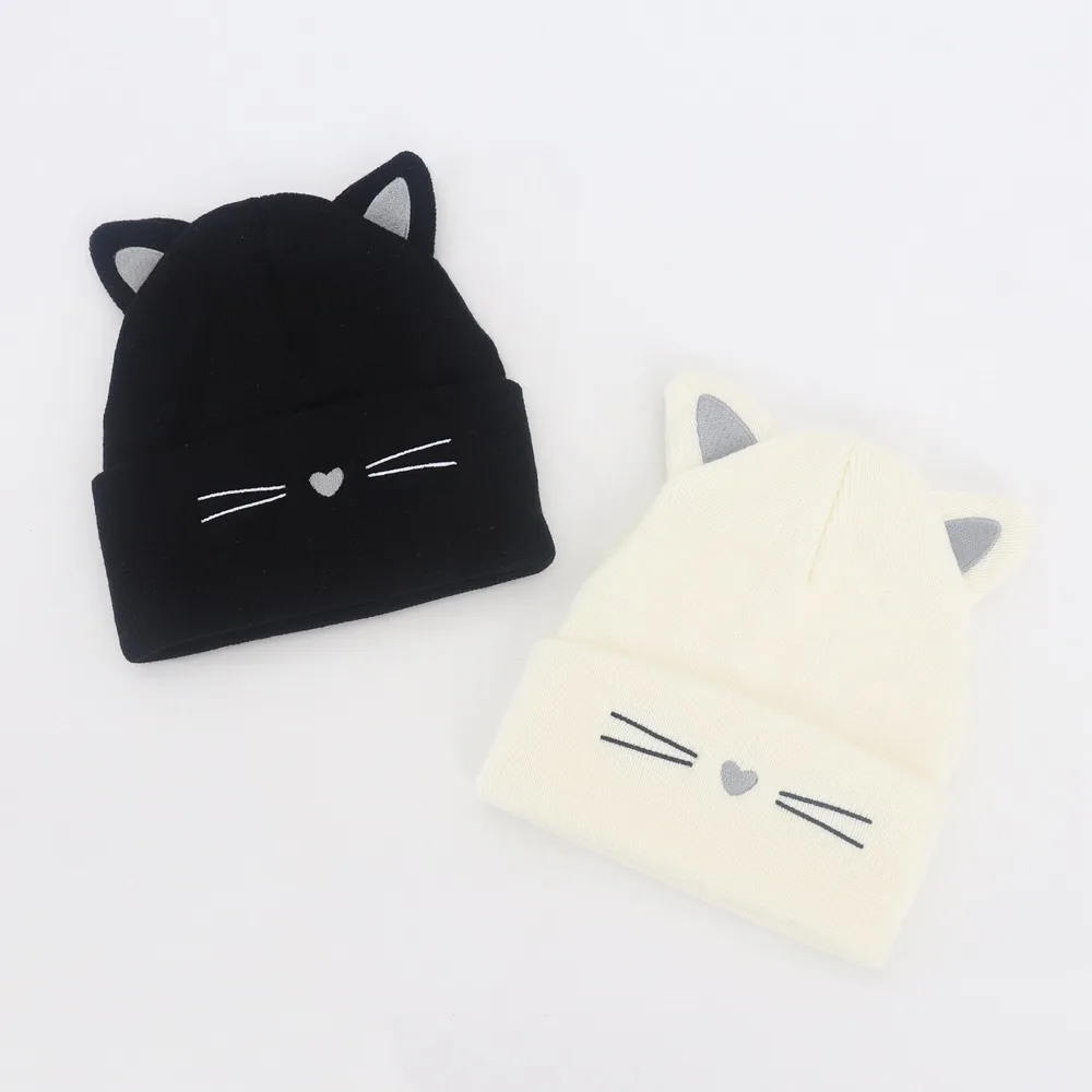 Gorro bebé orejas de gato – Algodón bordado suave y calentito - imagen 3