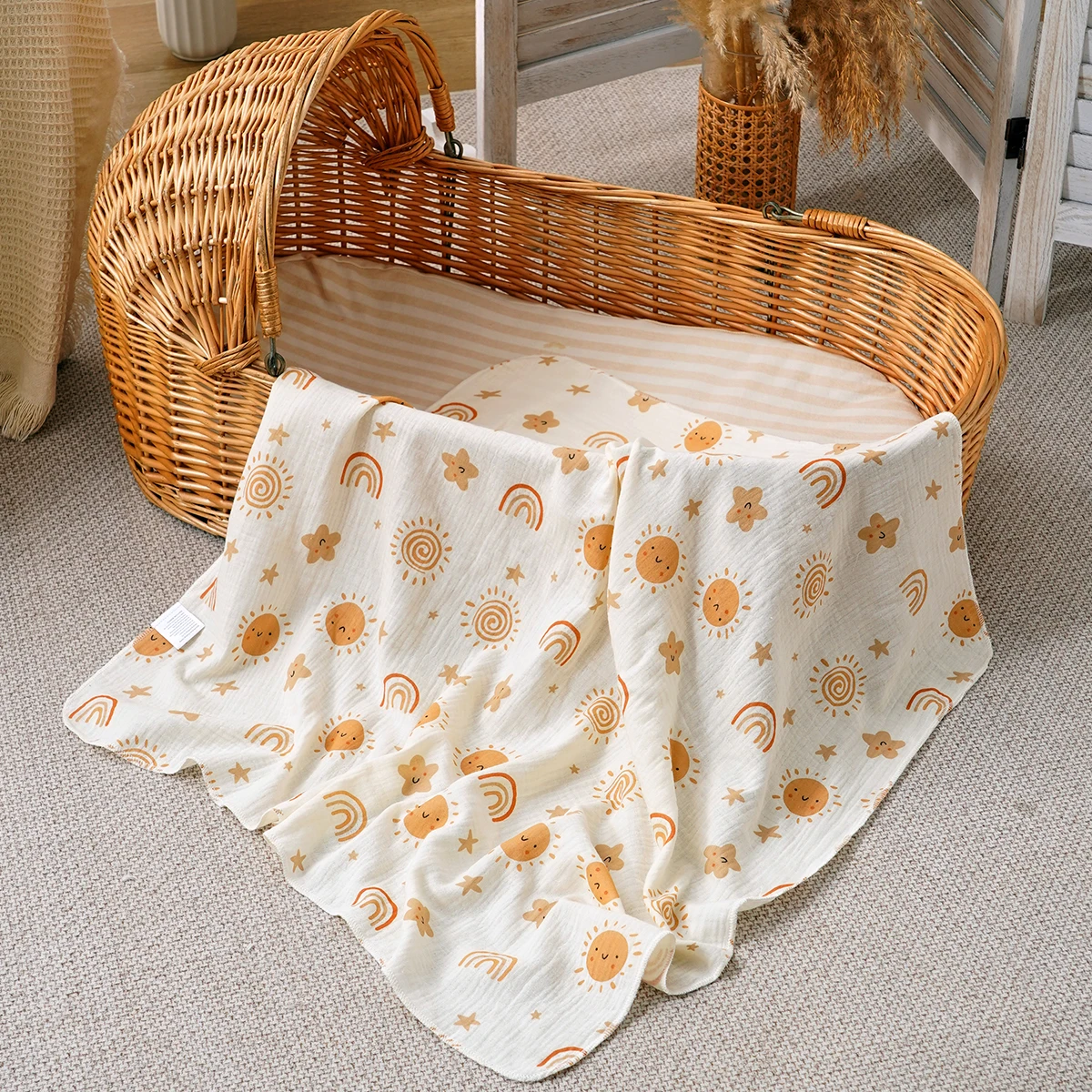 Manta de crepé de algodón 100% de 80x80cm, manta envolvente de muselina para bebé, colcha de abrazo, ropa de cama, manta suave para recién nacido, Toalla de baño envolvente