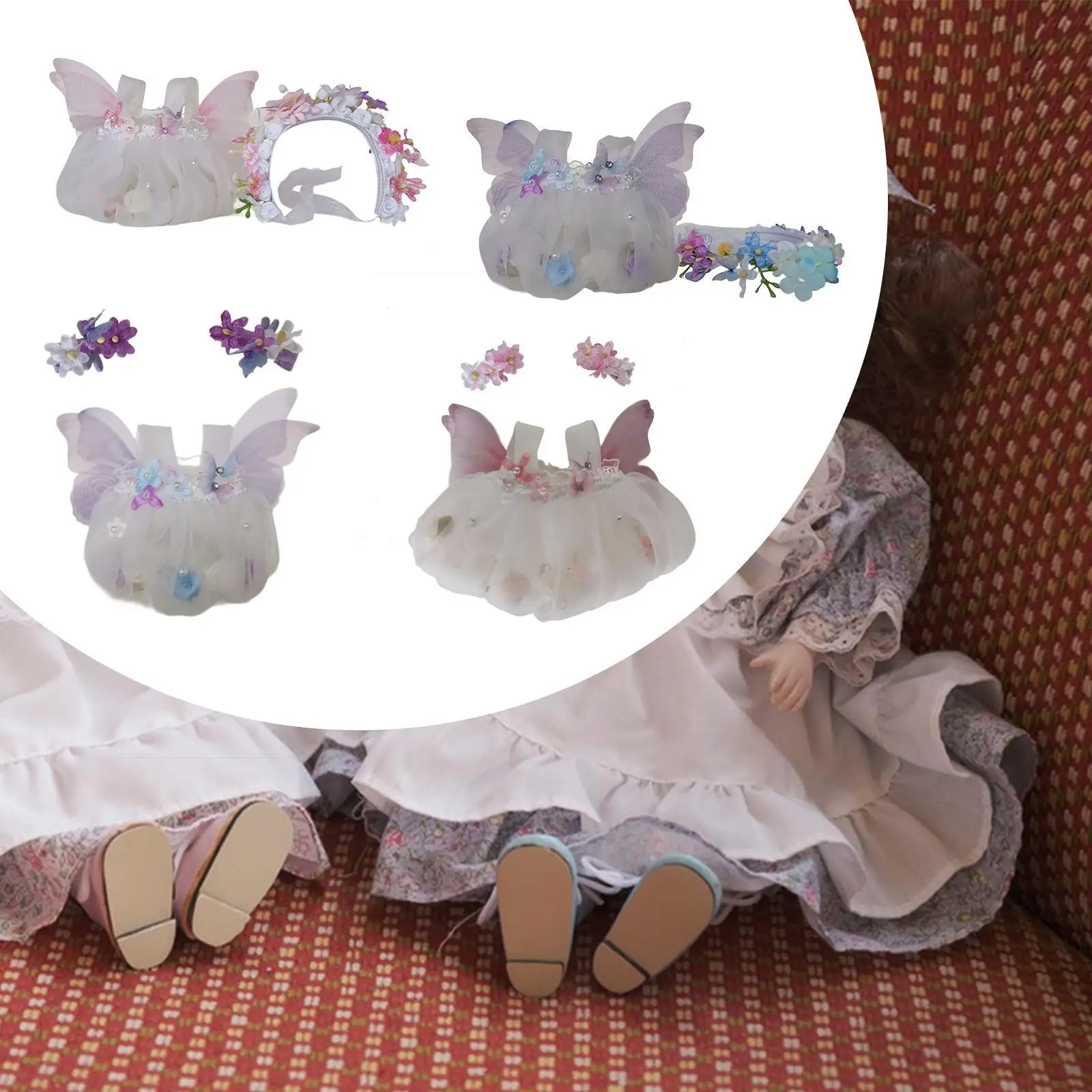 20cm Doll Clothes Fairy Doll Dress Trendy Soft Costumes DIY Doll Toy Doll Dress