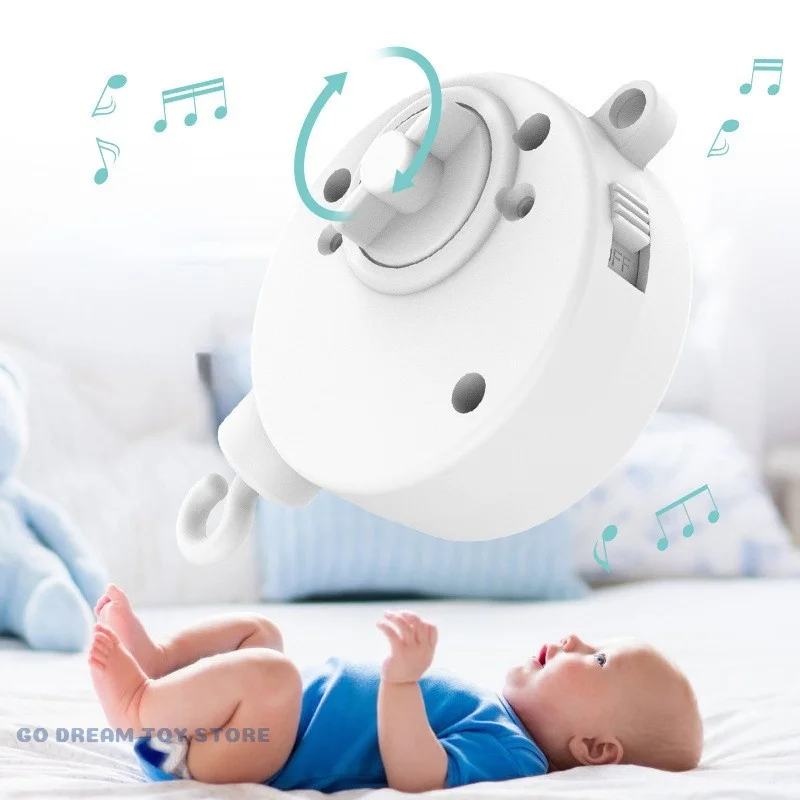 Soporte giratorio 360° con campana y sonajeros para cuna de bebé - imagen 3