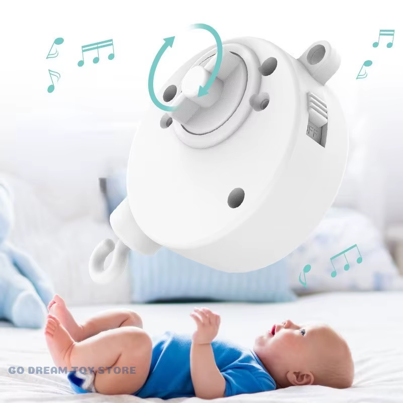 Soporte giratorio 360° con campana y sonajeros para cuna de bebé - imagen 3