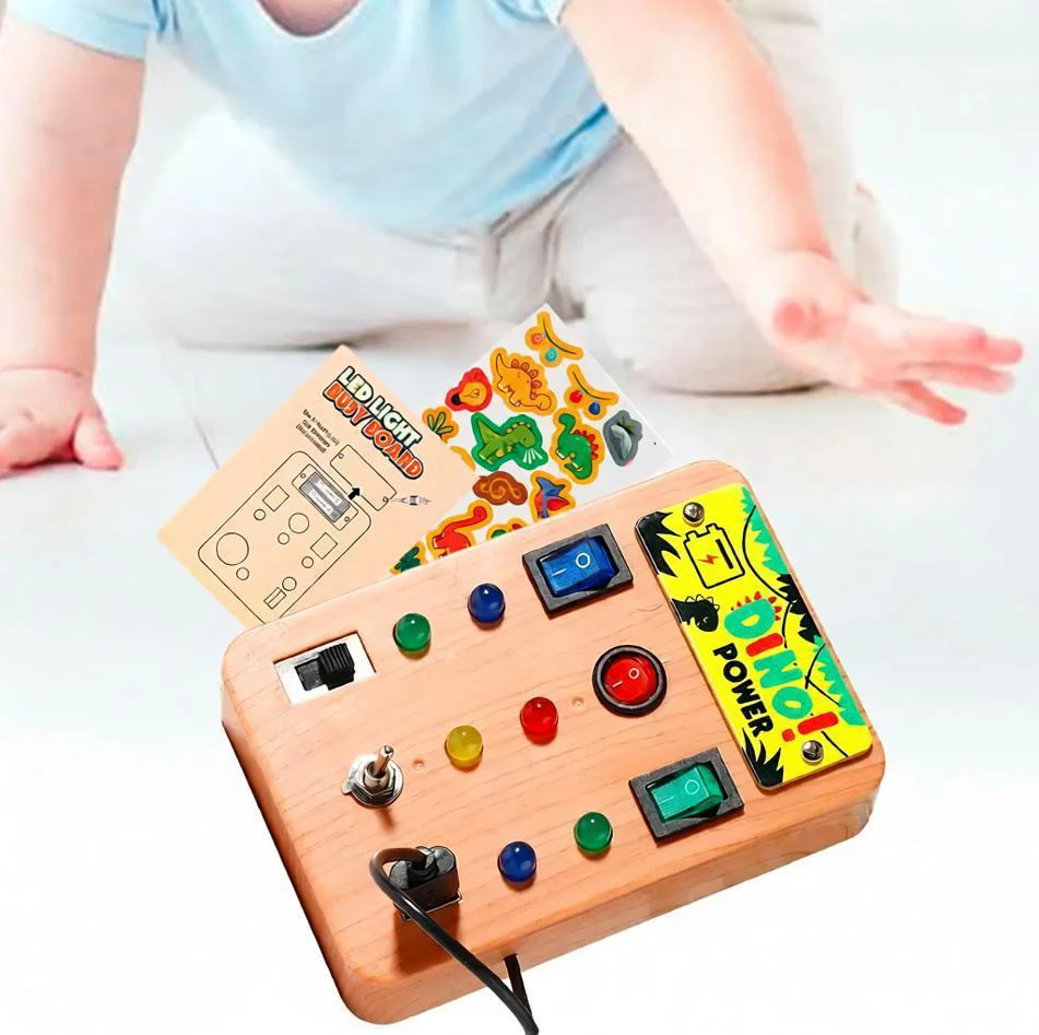Tablero Montessori con luces – Juguete educativo sensorial - imagen 4