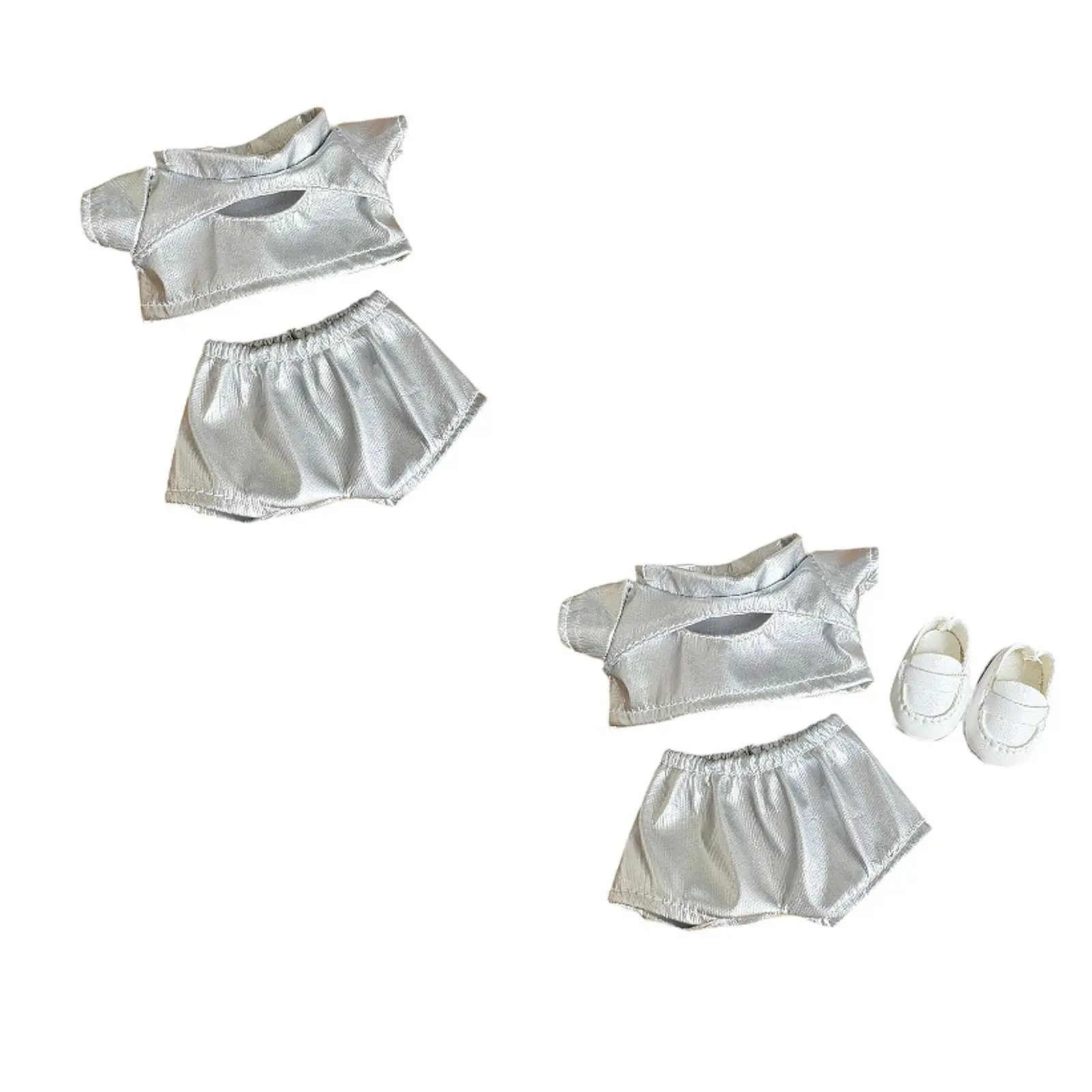15cm Doll Clothes Doll Outifits Top Clothes and Pants Set Collectible DIY Doll Clothing