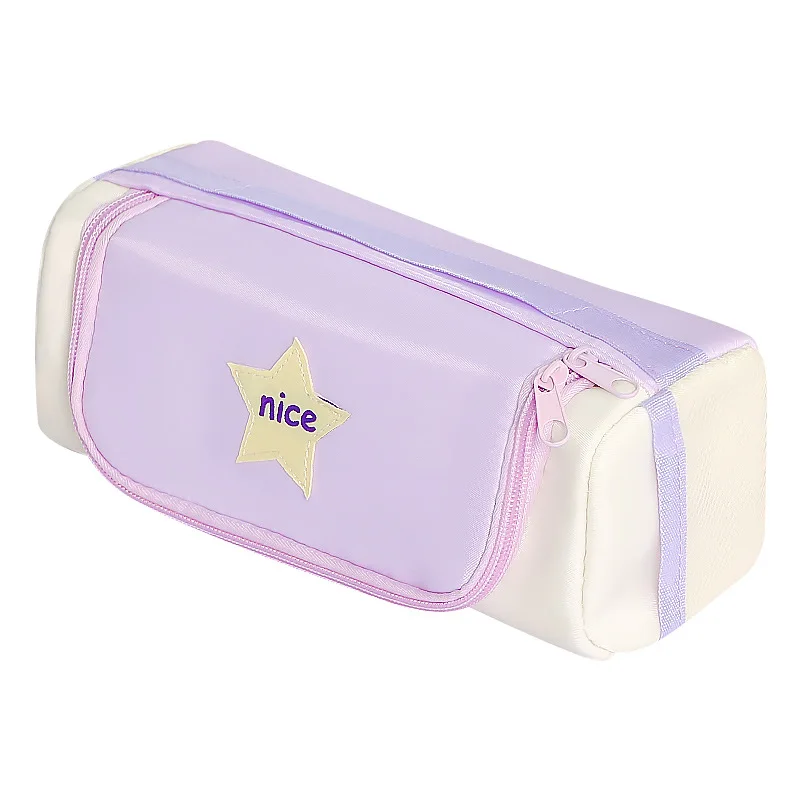 Estuche de lápices transparente para estudiantes, papelería de gran capacidad, estuche de lápices de mano, bolsa de papelería multifuncional - imagen 5