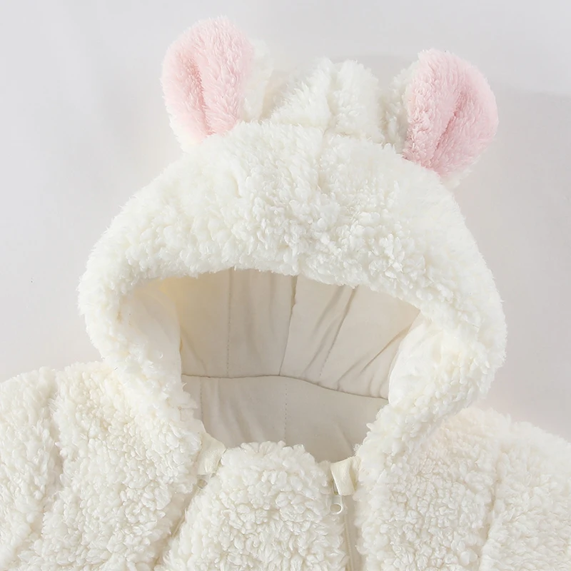 Mono de invierno para niña recién nacida, ropa gruesa para la nieve, mono infantil cálido de algodón, chaqueta pelele suave para bebé de 0 a 12 meses - imagen 3