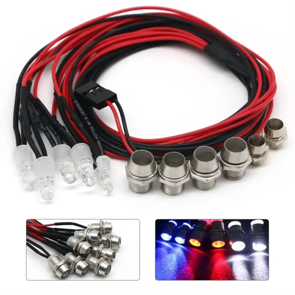 Luces LED para coche RC - Faros rojos y blancos, 70 cm de longitud - imagen 5