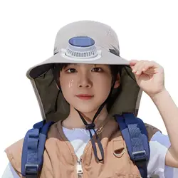 Sombrero solar con ventilador para niños – Protección UV transpirable