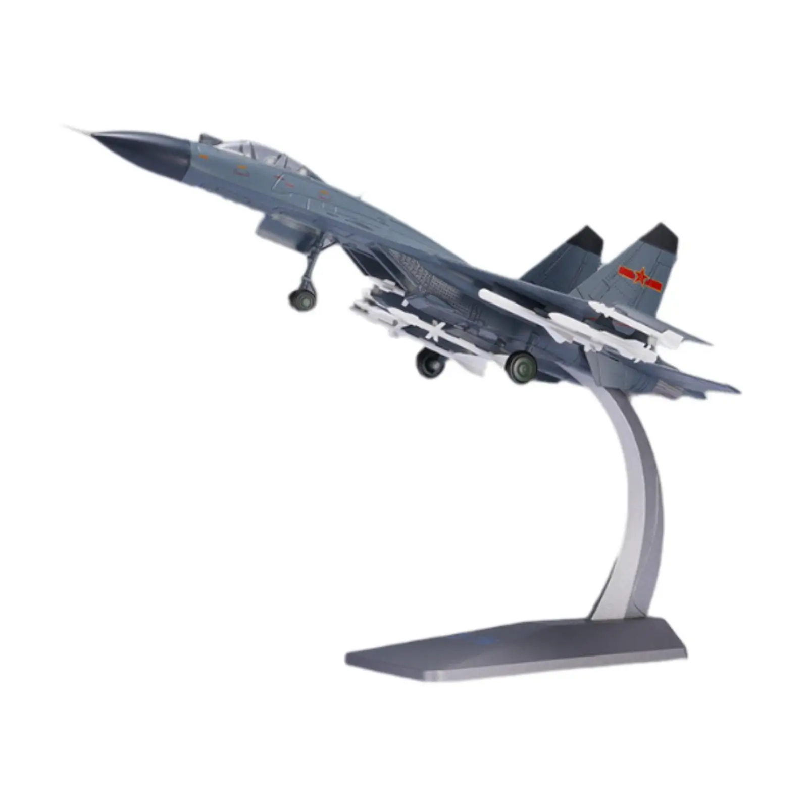 1: 72 Chinese J11 Fighter Aircraft Model with Stand 12x9x8.2inch Miniature Multifunctional Airplane Collection Aviation Souvenir