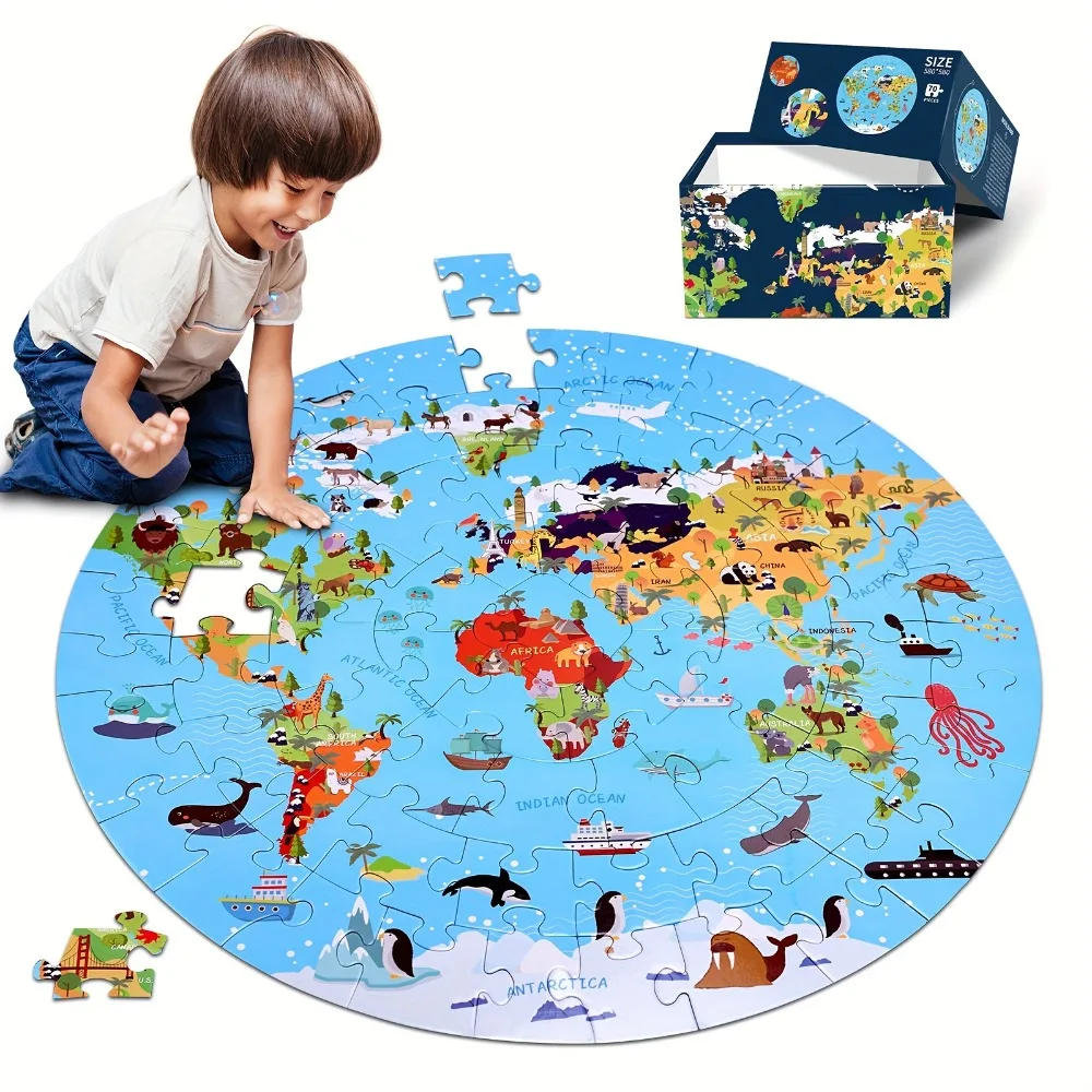 Puzzle infantil del mundo con animales - imagen 4
