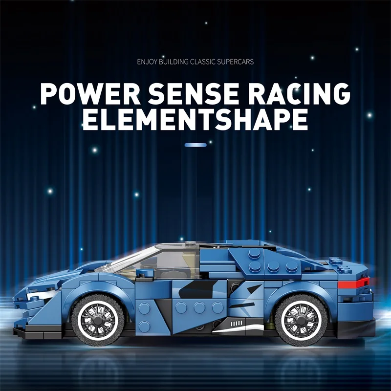 298 Uds. Bloques de construcción de carreras urbanas 1:24 modelo de coche montaje ladrillos juguetes decoración de escritorio exhibición juguetes para niños regalos de vacaciones - imagen 2