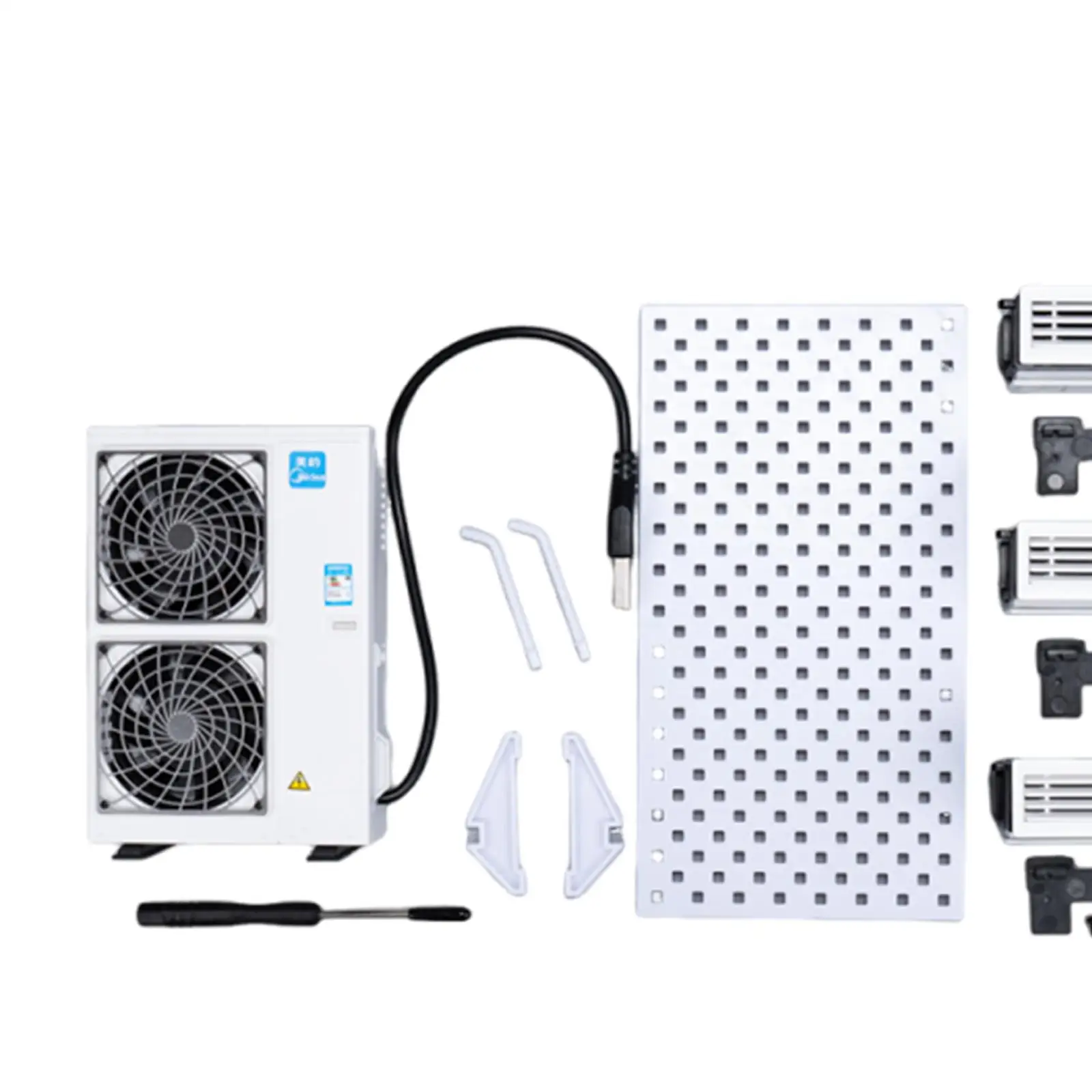 Miniature Air Conditioner Model Set Dollhouse Decor 1/12 Scale Sturdy Ornament Simulated Toy Pretend Play Dollhouse Furniture