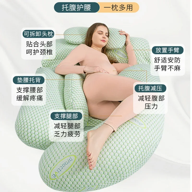 Almohada de embarazo tipo U para lactancia - soporte abdominal - imagen 3