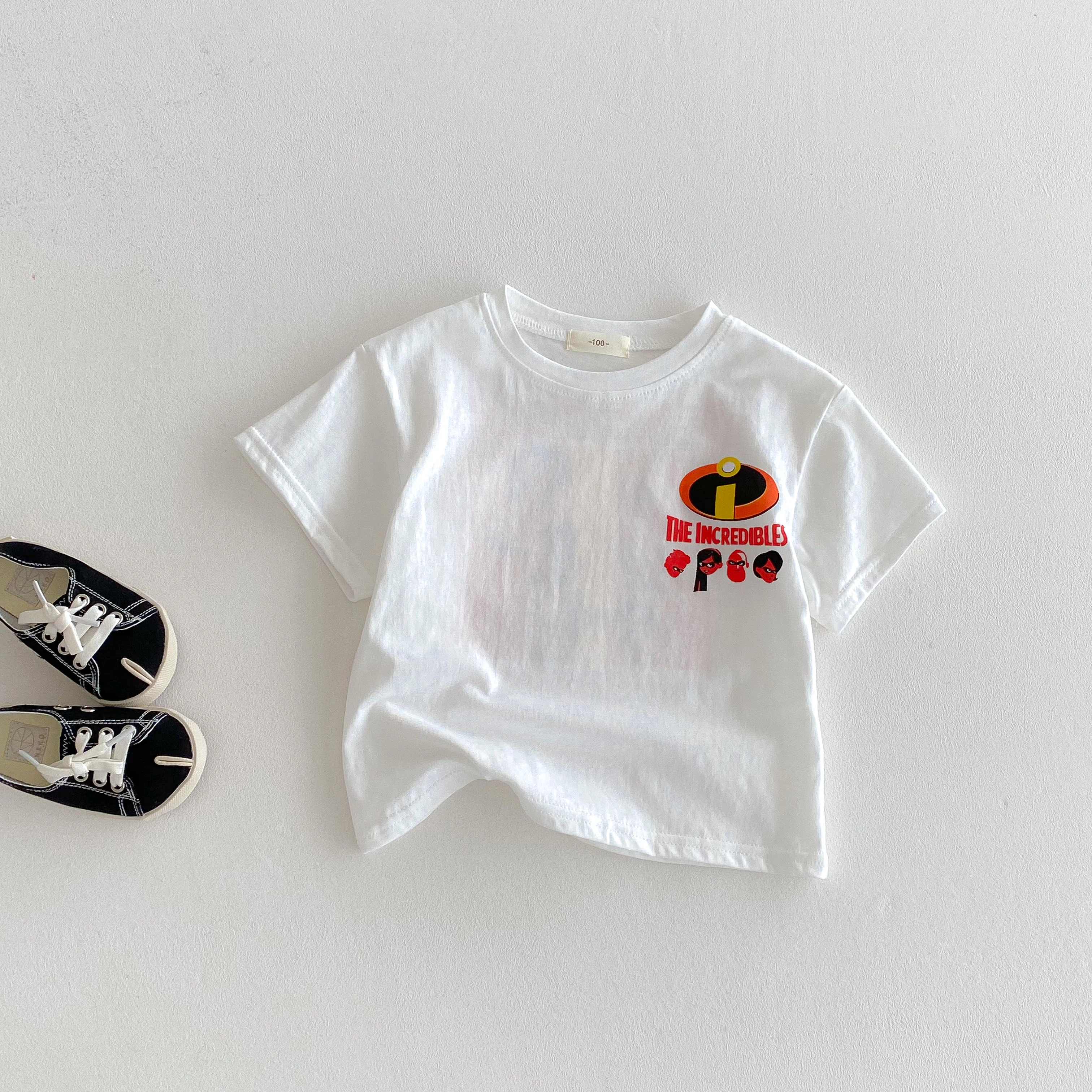 Camiseta estampada de dibujos animados para bebés, ropa nueva de verano, camisetas de manga corta, disfraz para niños pequeños, camisetas informales con cuello redondo - imagen 4