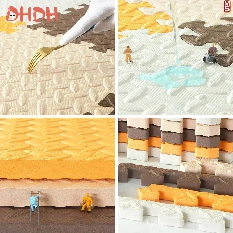 Alfombra de juegos insonorizada para habitación de bebé y niño, estera de gimnasio de actividades, rompecabezas, protección del medio ambiente, 2,5 cm de espesor - imagen 2