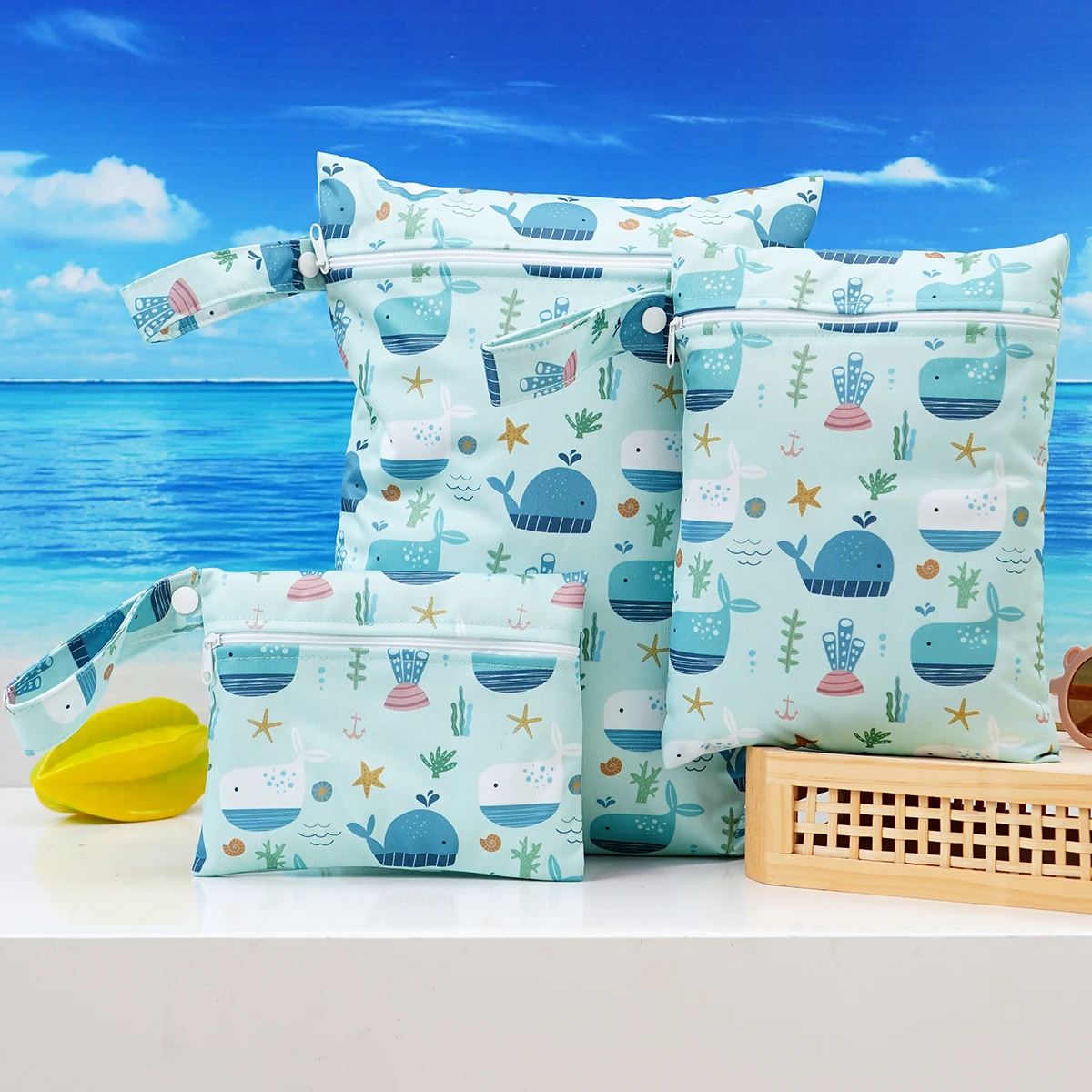 Elinfant Bolsa impermeable para pañales y trajes de baño - imagen 5