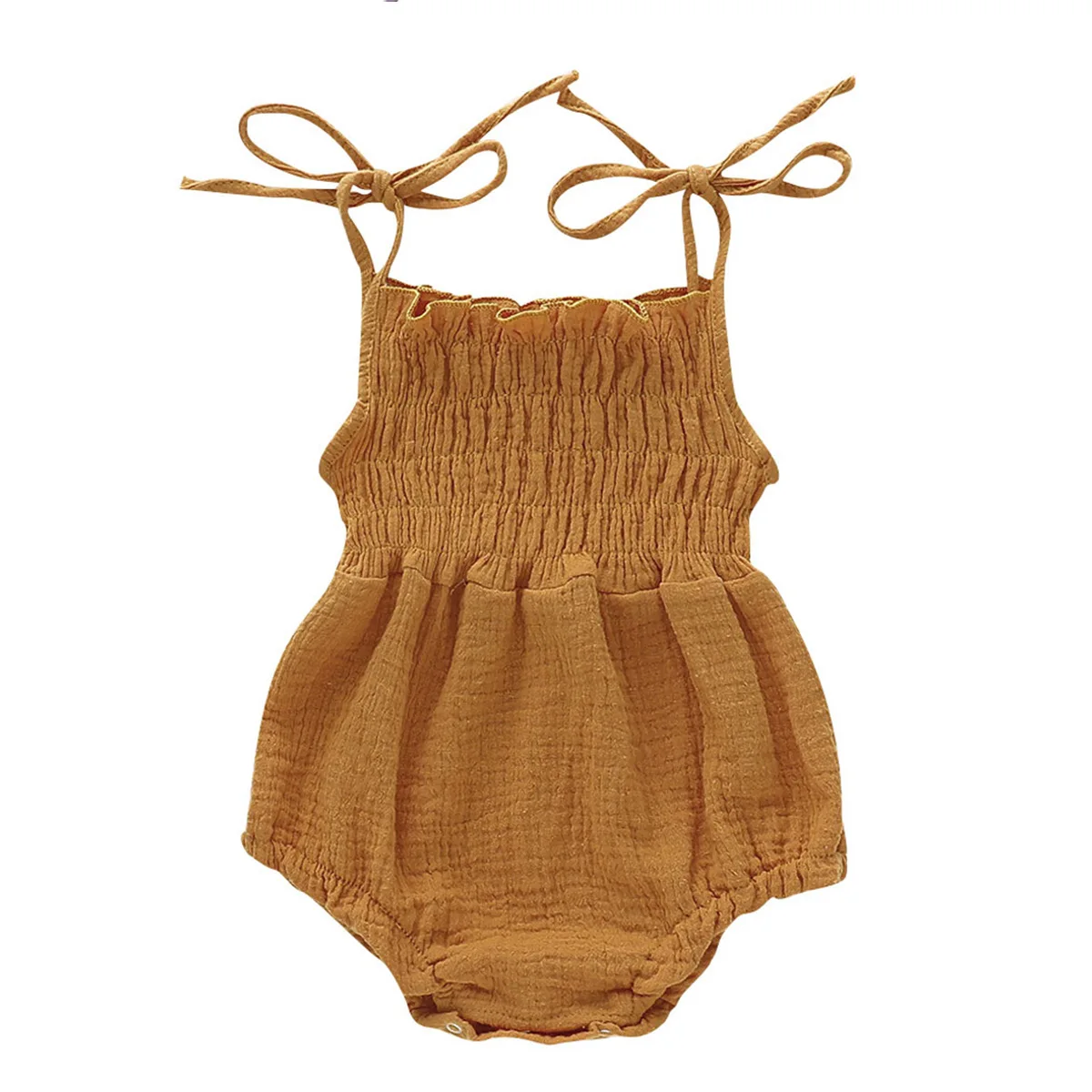 Pelele sin mangas de algodón para niña de 0 a 18 meses, ropa para bebé, mono cómodo de verano para niña, pelele para niña - imagen 5