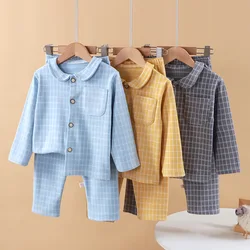 Pijama de terciopelo cálido para niño – Manga larga invierno