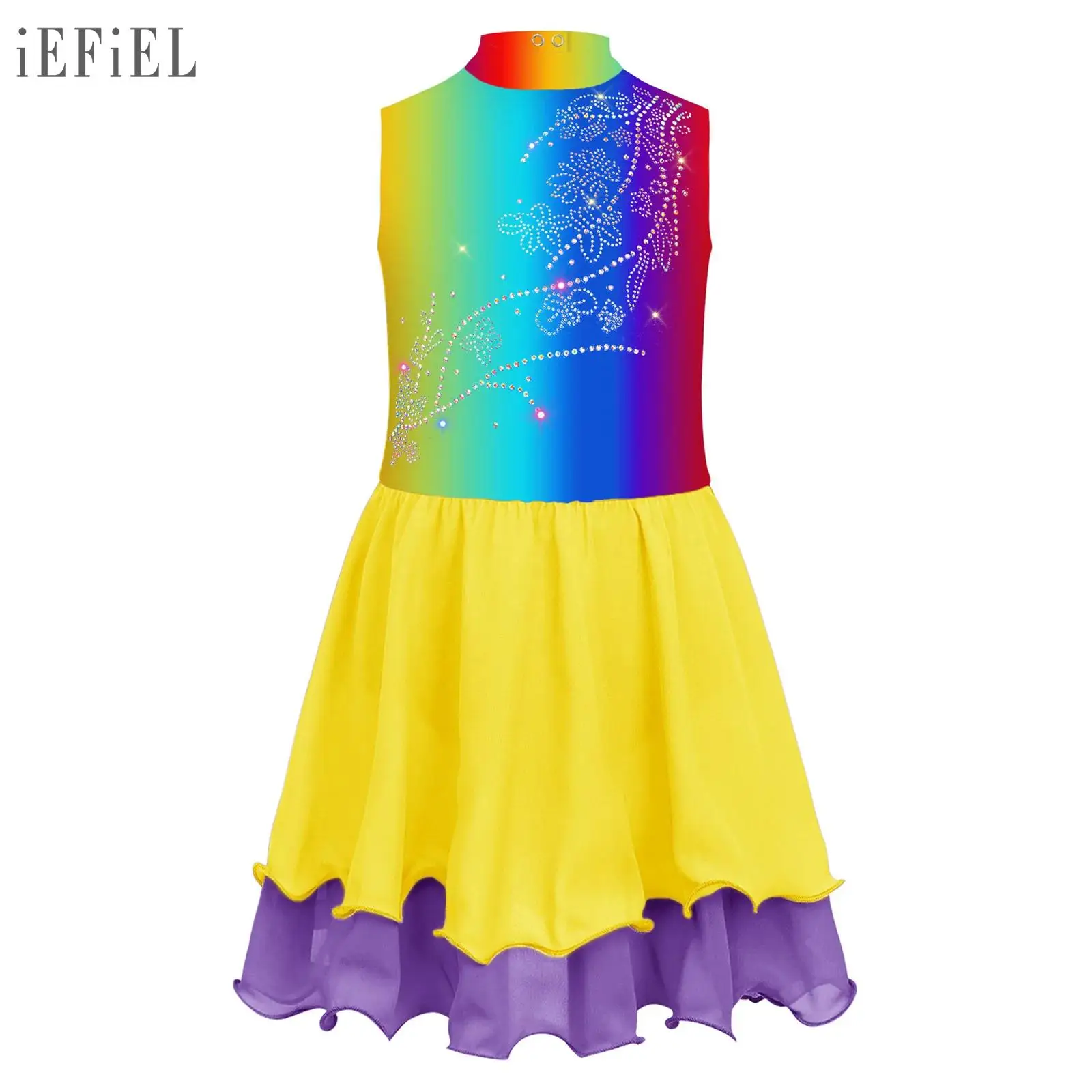 Vestido de baile de patinaje artístico para niñas, disfraz de bailarina, tutú de Ballet, ropa de gimnasia contemporánea moderna