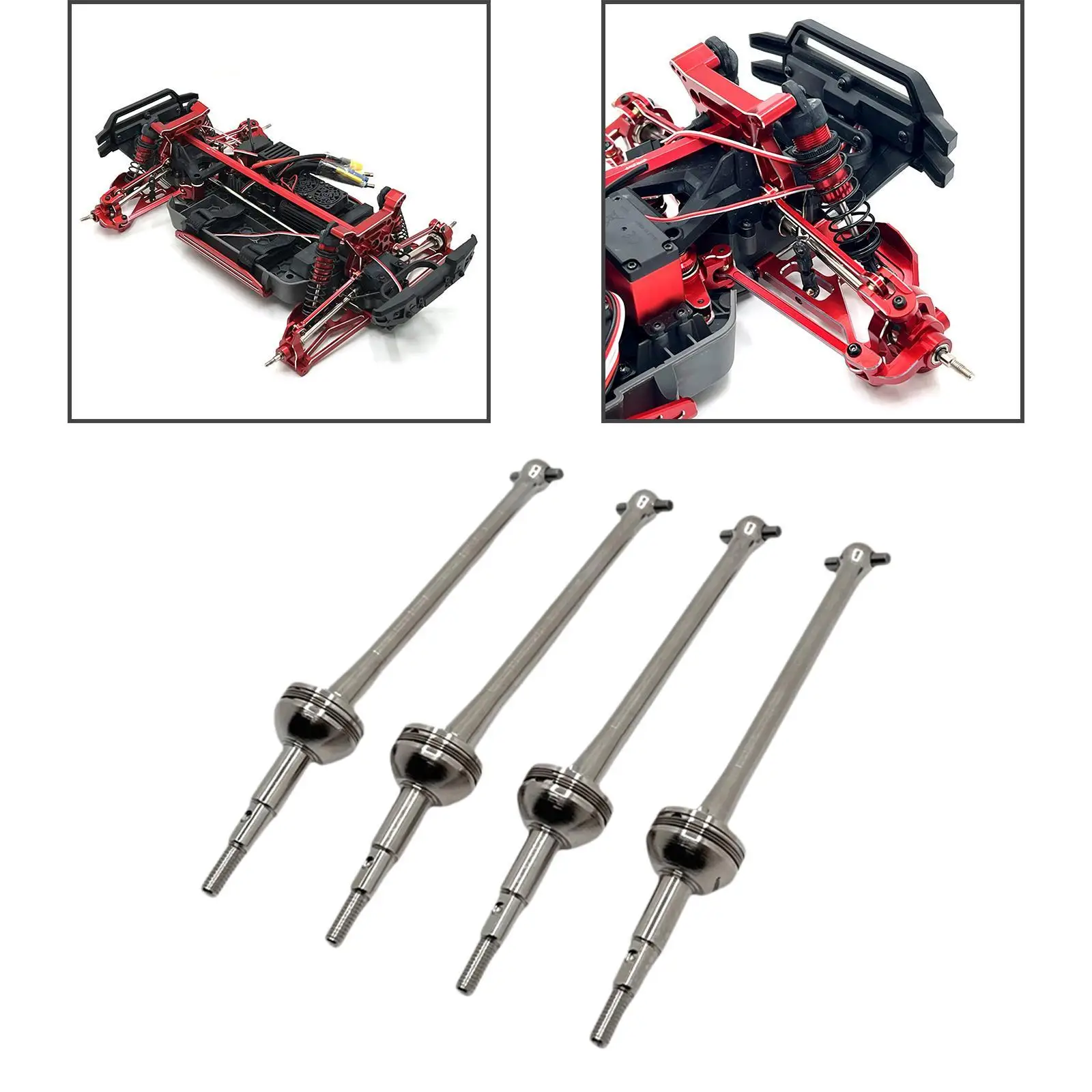 4Pcs CVD Driveshaft Replacement for 10208 V1 1:10 RC Car Replace Parts Sturdy 4Pcs CVD Driveshaft Replacement for 10208 V1 1:10 RC Car Replace Parts Sturdy