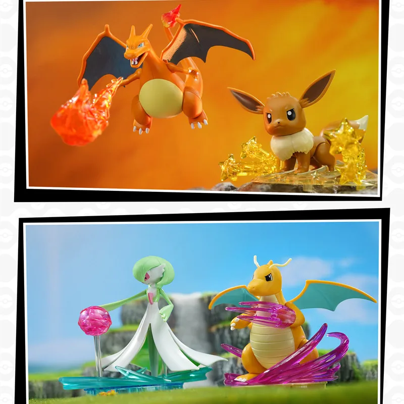 Keeppley Pokemon Gengar Charizard Eevee Dragonite Gardevoir Garchomp Anime figura modelo ensamblar juguetes caja ciega regalos de navidad - imagen 4