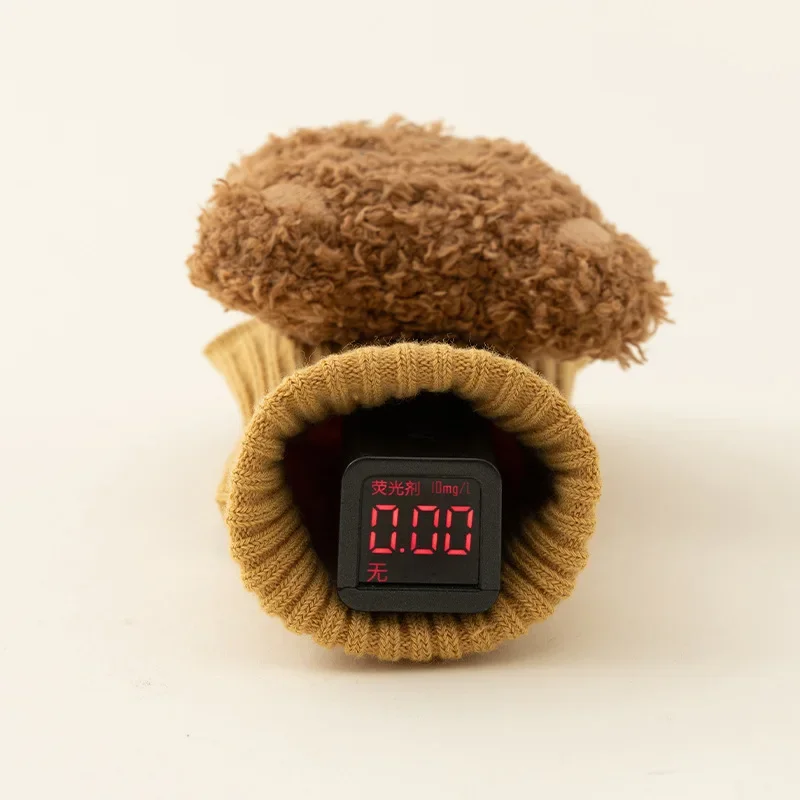 Calcetines de oso de dibujos animados para niño y niña, calcetín antideslizante de algodón suave para recién nacido, cálido y grueso, Invierno - imagen 4