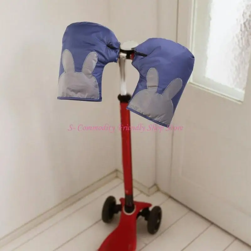 1 par de guantes de estática para niños, manoplas cálidas de invierno, manguito de mano para bicicleta, guantes de equilibrio para coche, manguitos de mano antideslizantes para ciclismo - imagen 5