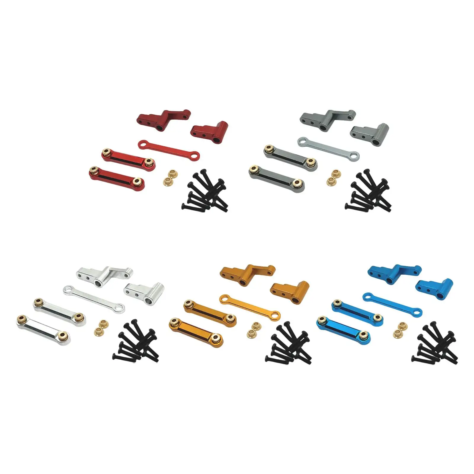 RC Car Steering Kits High Strength Parts Aluminium Replaces for 1:14 14301 14302 14303 RC Car Crawler Model DIY Hobby Parts Accs