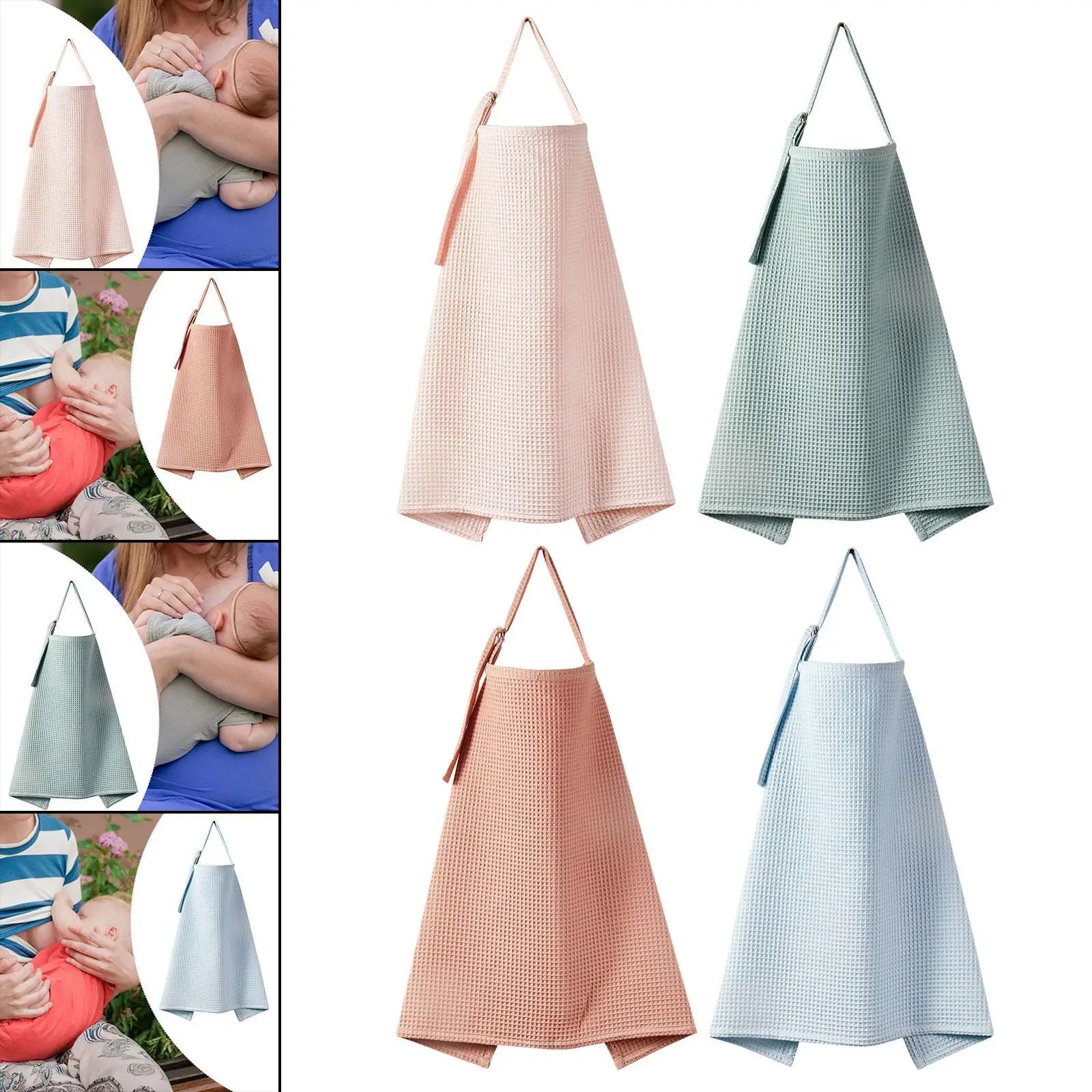 Nursing Cover up Breast Feeding Covering Multiuse Blanket Privacy Seat Canopy Cotton Baby Breastfeeding Cover for Mom